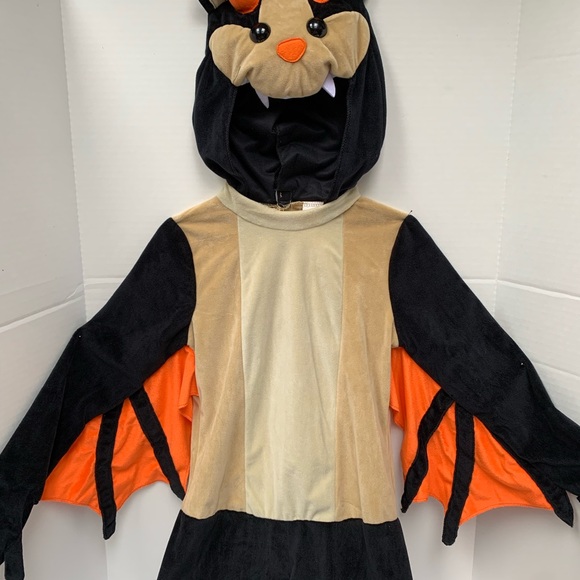Charming Bat Costume for Kids - Black, Tan, and Orange - Picture 1 of 6